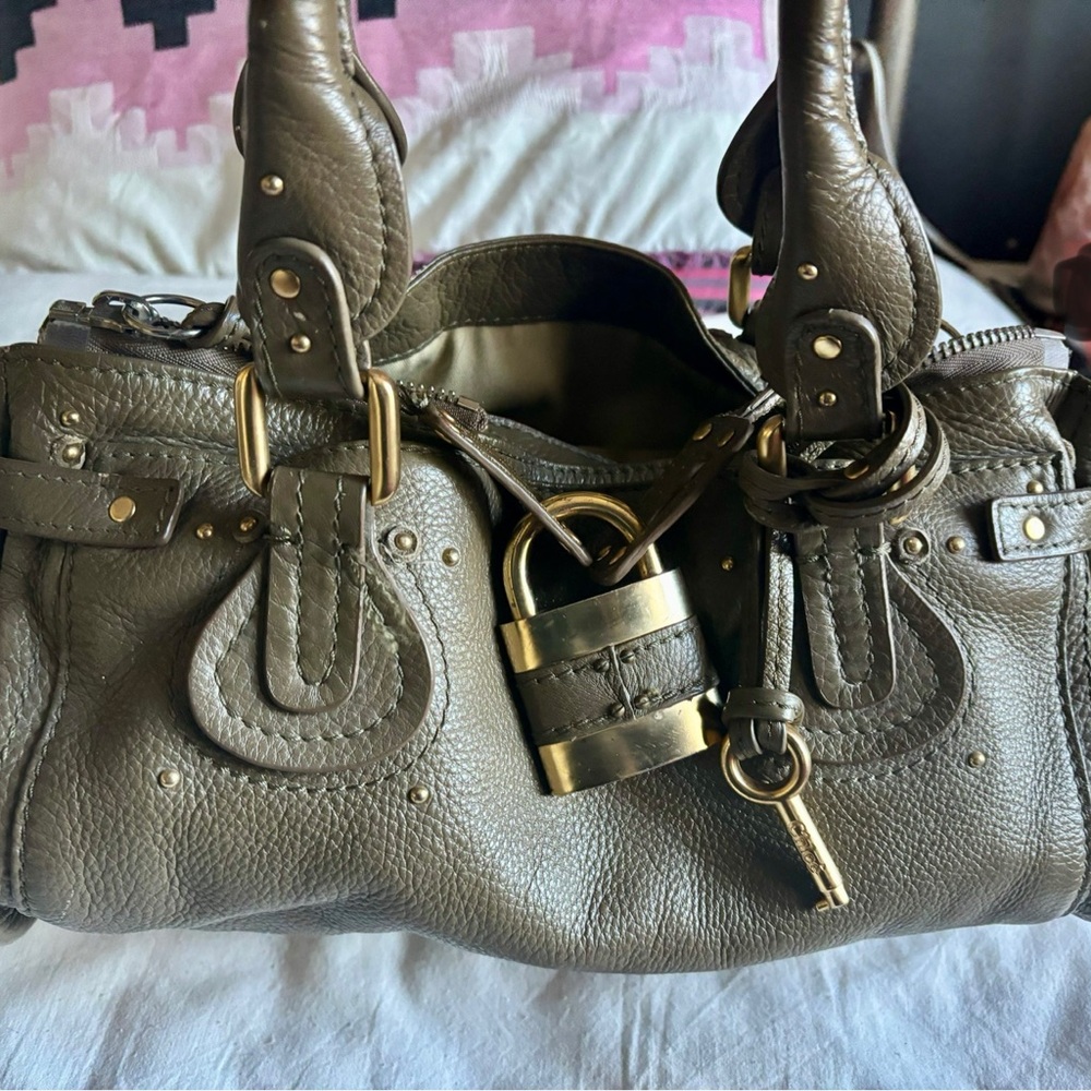 Chloe Paddington Leather Bag with Lock